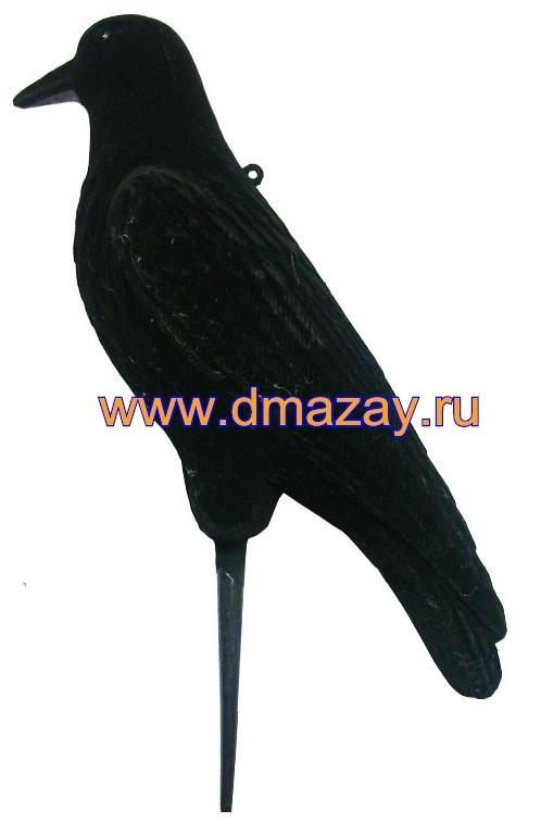 Чучело подсадное Tanglefree D73410F ворона черная пластиковая покрытие флок